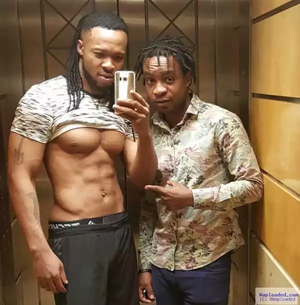 Photos: Dancehall Artiste, Flavour, Flaunts His Sexy Body In An Elevator